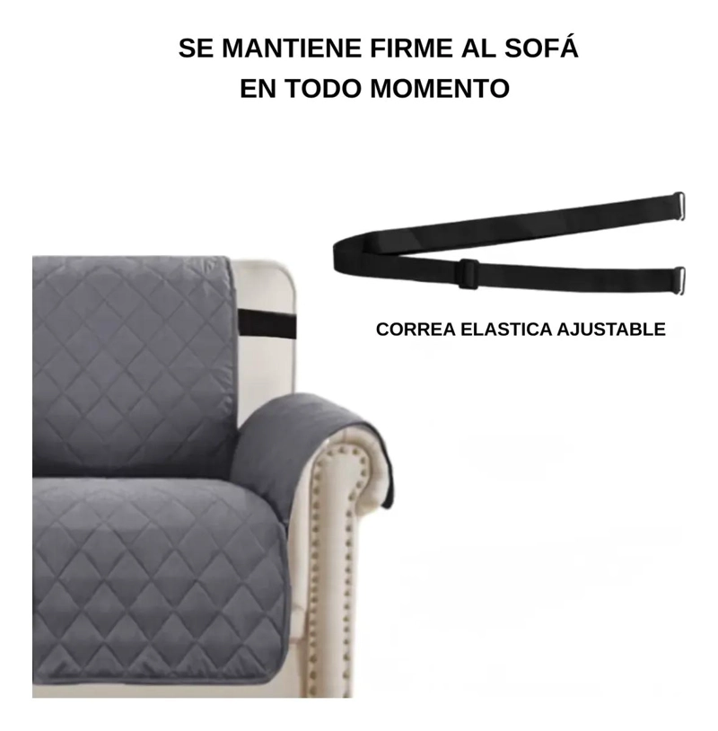 FUNDA PROTECTORA IMPERMEABLE PARA SOFA DE 2 PLAZAS RESISTENTE Y DURADERA - 5