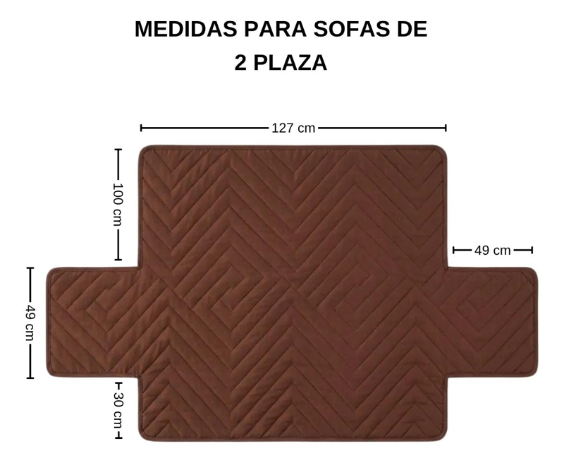 FUNDA PROTECTORA IMPERMEABLE PARA SOFA DE 2 PLAZAS RESISTENTE Y DURADERA - 6