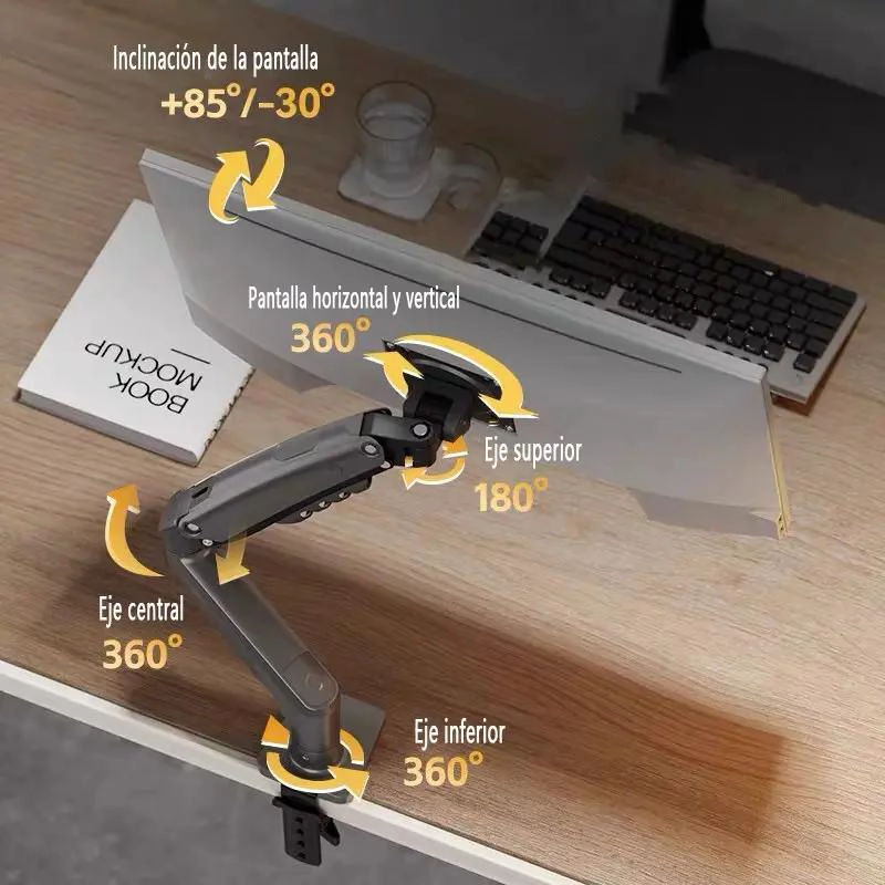 BRAZO AJUSTABLE PARA MONITORES Y TELEVISORES DE 17 A 30 PULGADAS - 4