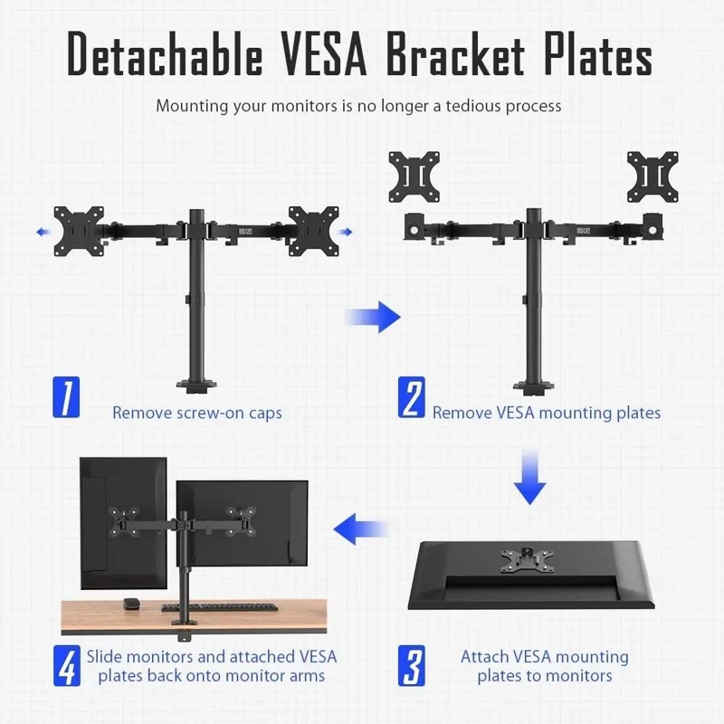 SOPORTE ARTICULADO DOBLE PARA MONITORES DE 13 A 32 PULGADAS - 8