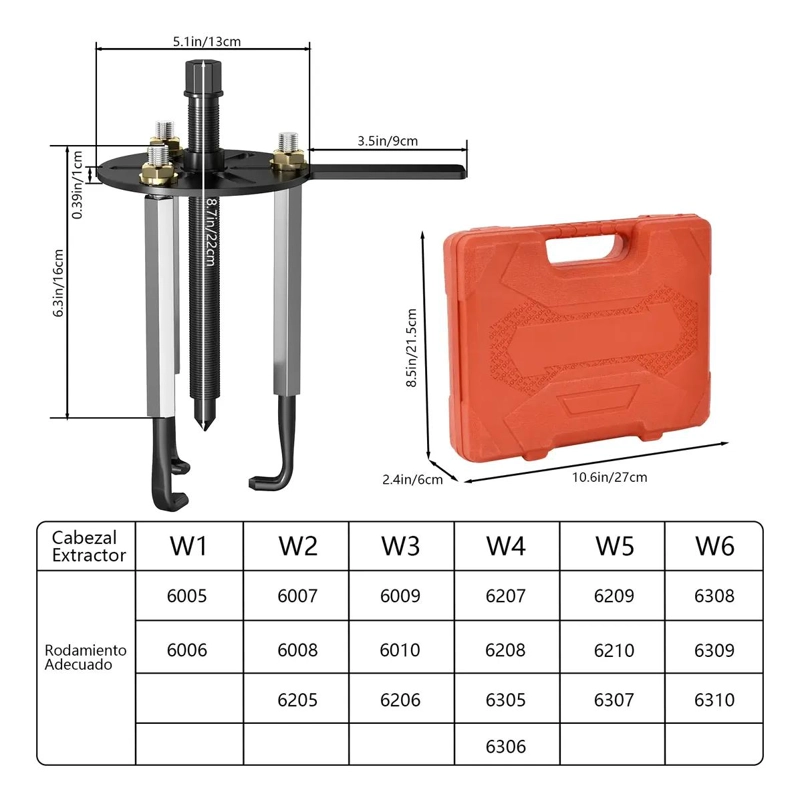 EXTRACTOR DE RODAMIENTO INTERNO UNIVERSAL 28 PIEZAS - 2