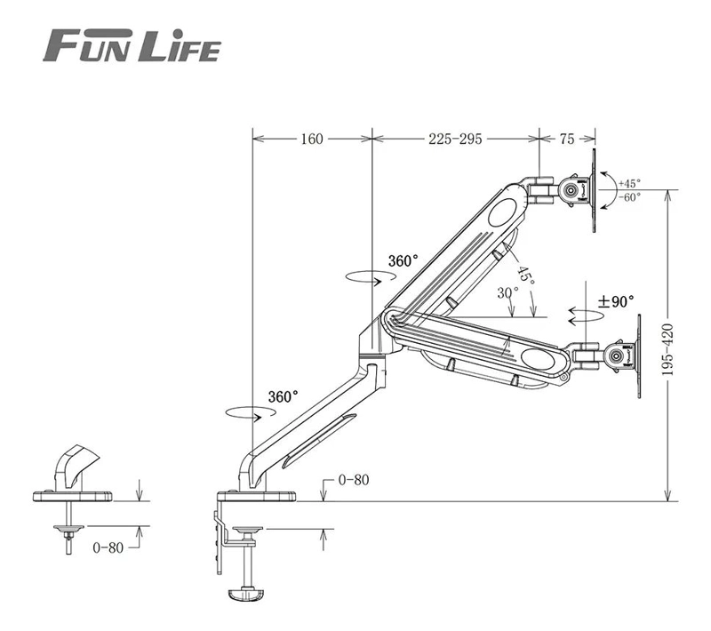 SOPORTE ARTICULADO PARA TV Y MONITOR DE 17 A 32 PULGADAS - 3