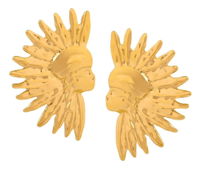 AROS ELEGANTES BAÑADOS EN ORO 18K PARA MUJER - 1