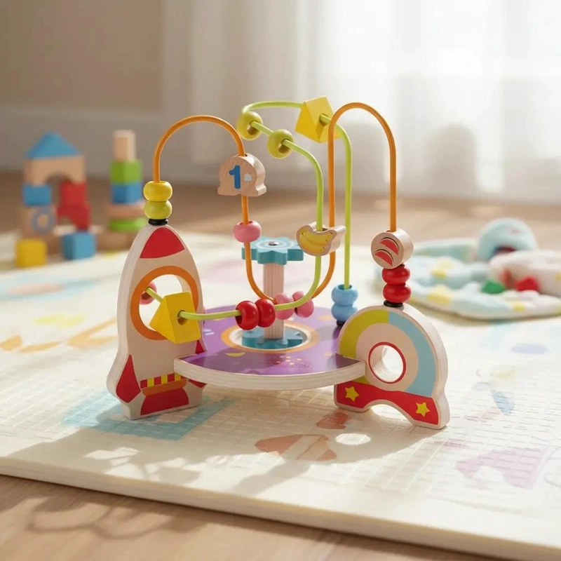 LABERINTO DIDACTICO DE MADERA PARA DESARROLLO INFANTIL - 1