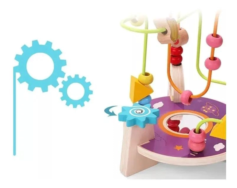 LABERINTO DIDACTICO DE MADERA PARA DESARROLLO INFANTIL - 4