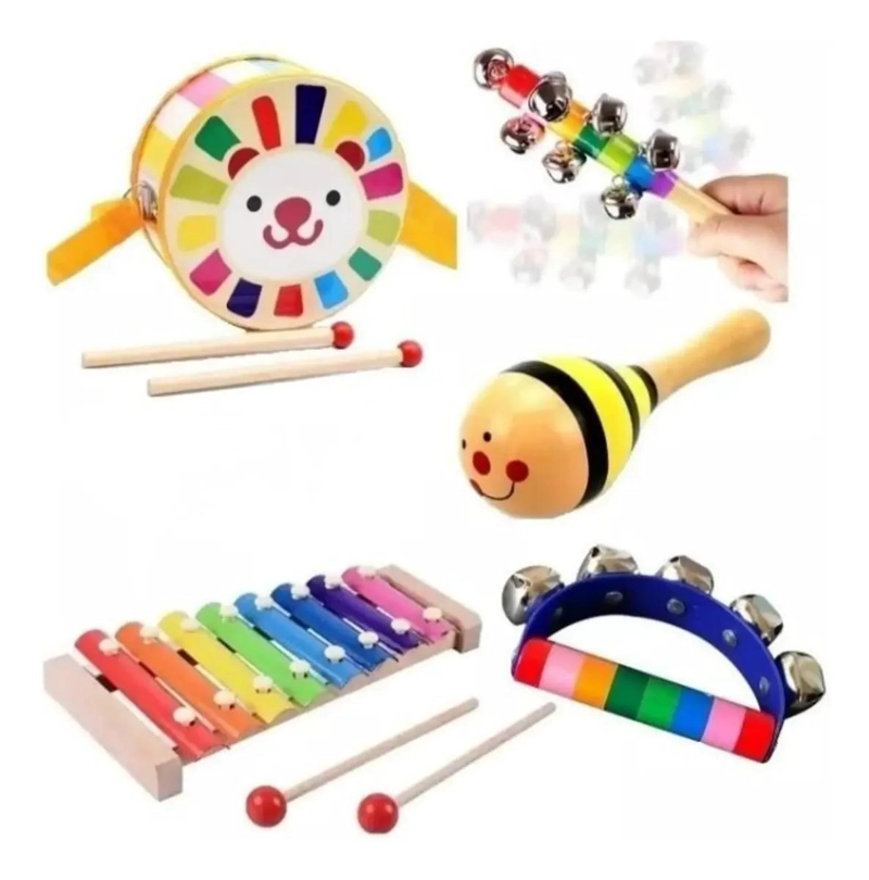 JUGUETES DIDACTICOS MUSICALES DE MADERA PARA NIÑOS - 1