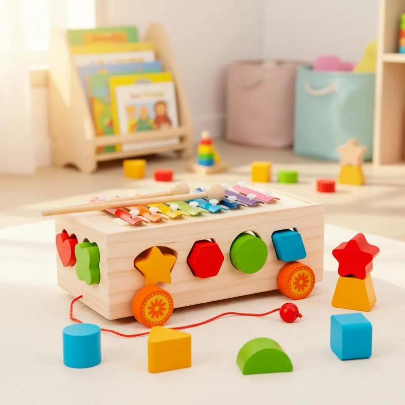 JUGUETE DIDACTICO XILOFONO DE MADERA PARA NIÑOS - 1