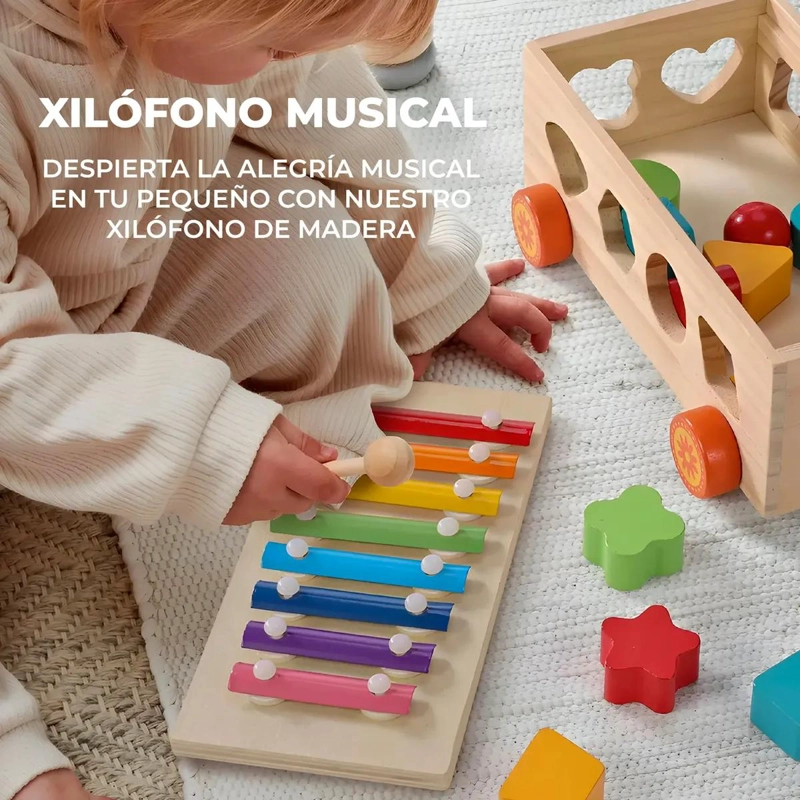 JUGUETE DIDACTICO XILOFONO DE MADERA PARA NIÑOS - 4