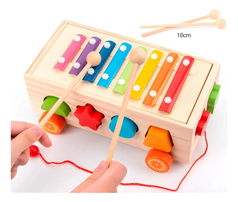 JUGUETE DIDACTICO XILOFONO DE MADERA PARA NIÑOS - 8