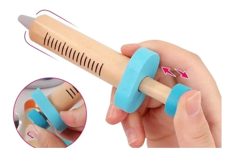 JUEGO DE DOCTOR DE MADERA PARA NIÑOS Y NIÑAS CON ACCESORIOS - 6