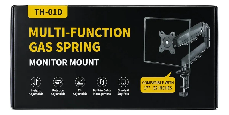 SOPORTE DE BRAZO AJUSTABLE PARA MONITOR DE 17 A 32 PULGADAS - 1