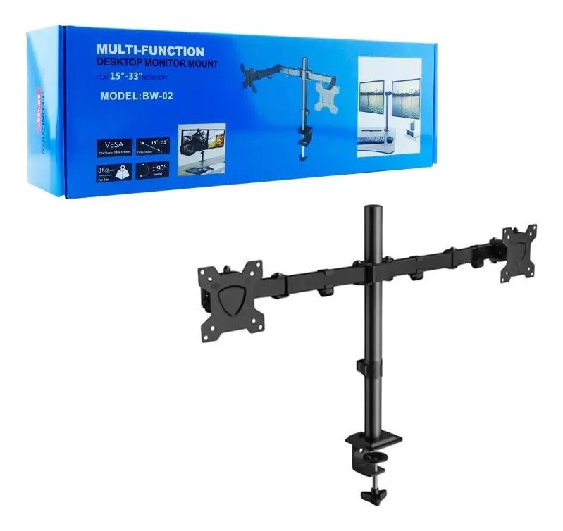SOPORTE DOBLE ARTICULADO PARA MONITOR Y TV DE 15 A 33 PULGADAS - 7