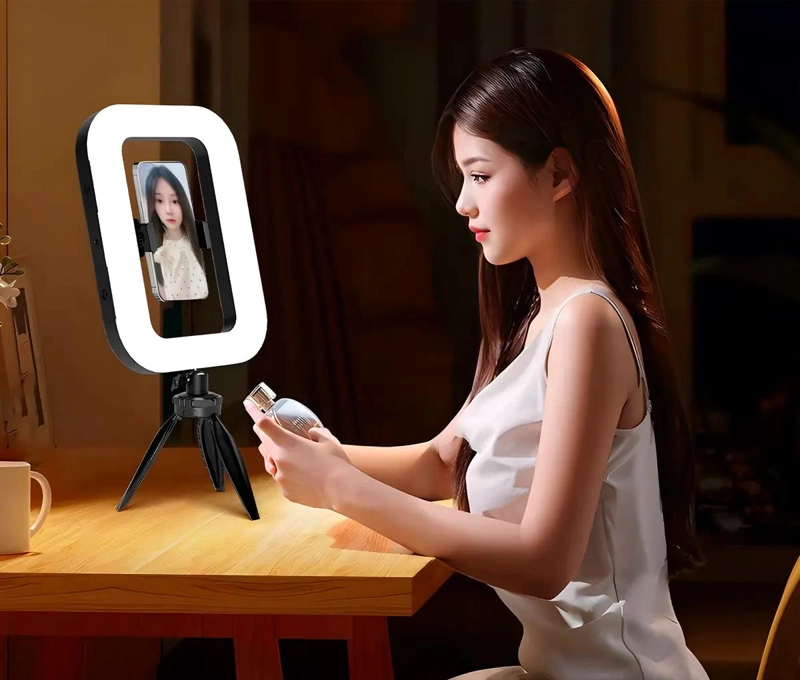 ESTABILIZADOR PORTATIL CON LUZ LED PARA TELE FONOS Y CAMARAS - 9