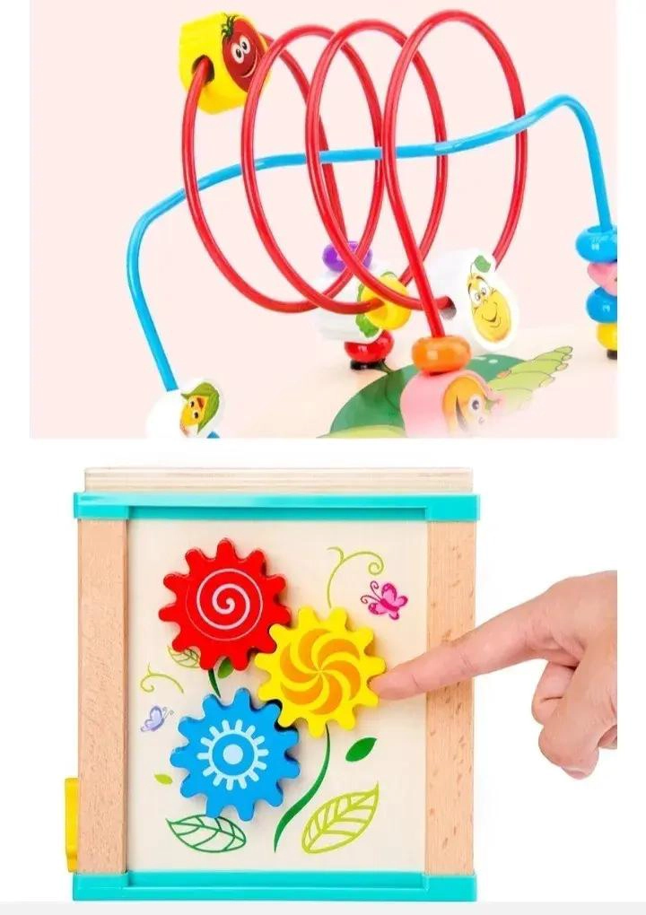 CUBO DIDACTICO DE MADERA PARA ESTIMULACION INFANTIL - 5