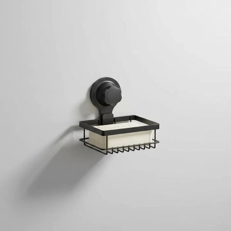 ORGANIZADOR DE DUCHA SUCCION COLOR NEGRO PARA BAÑO - 7