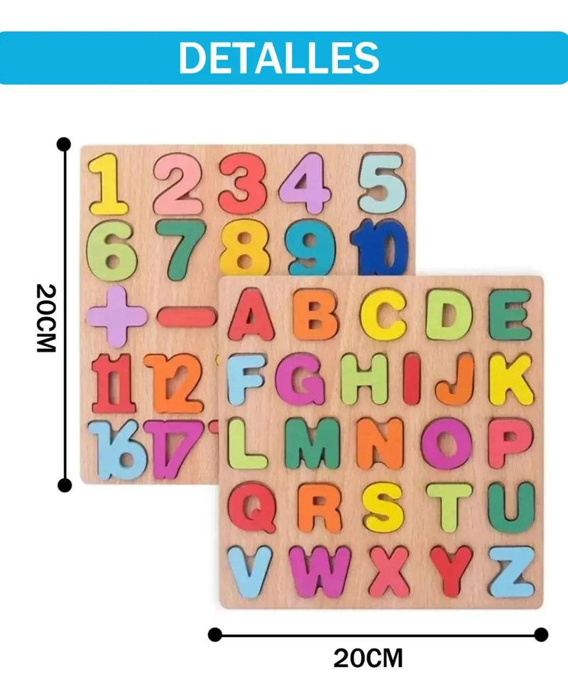 PACK DE 10 JUGUETES DIDACTICOS DE MADERA PARA NIÑOS - 8