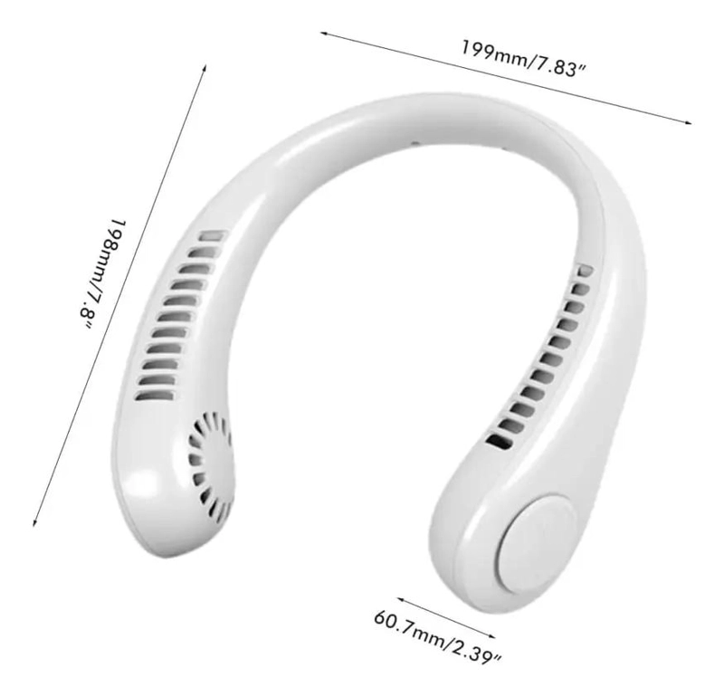 VENTILADOR PORTATIL DE CUELLO CON TRES VELOCIDADES Y USB - 4