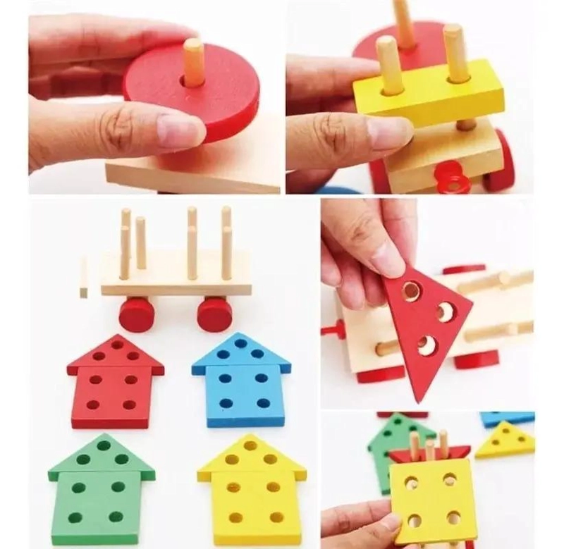 PACK DE 2 JUGUETES DE MADERA PARA DESARROLLO INFANTIL - 8