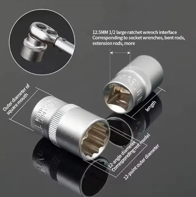 SET DE 21 DADOS POLIGONALES 8MM A 36MM - 4