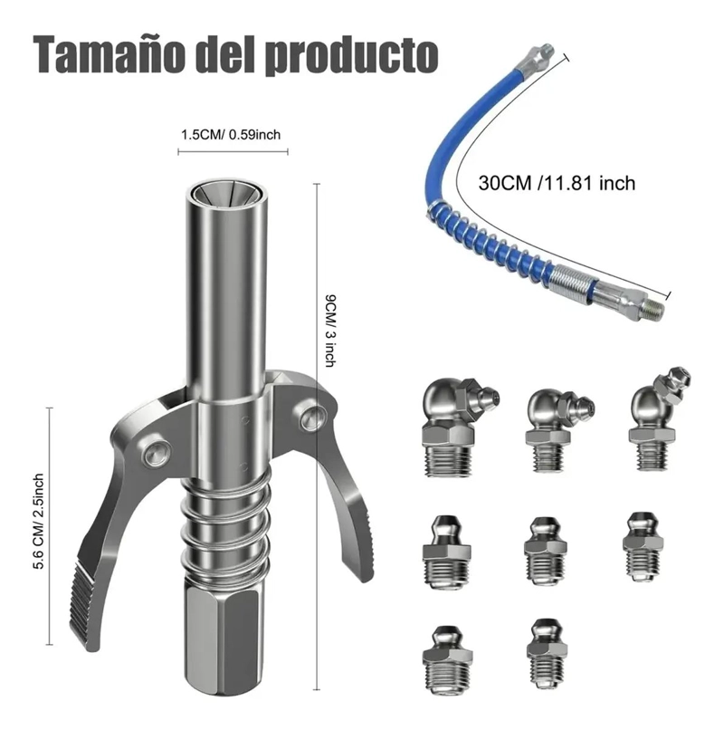 KIT DE ENGRASADOR NEUMATICO CON MANGUERA Y ACCESORIOS - 2