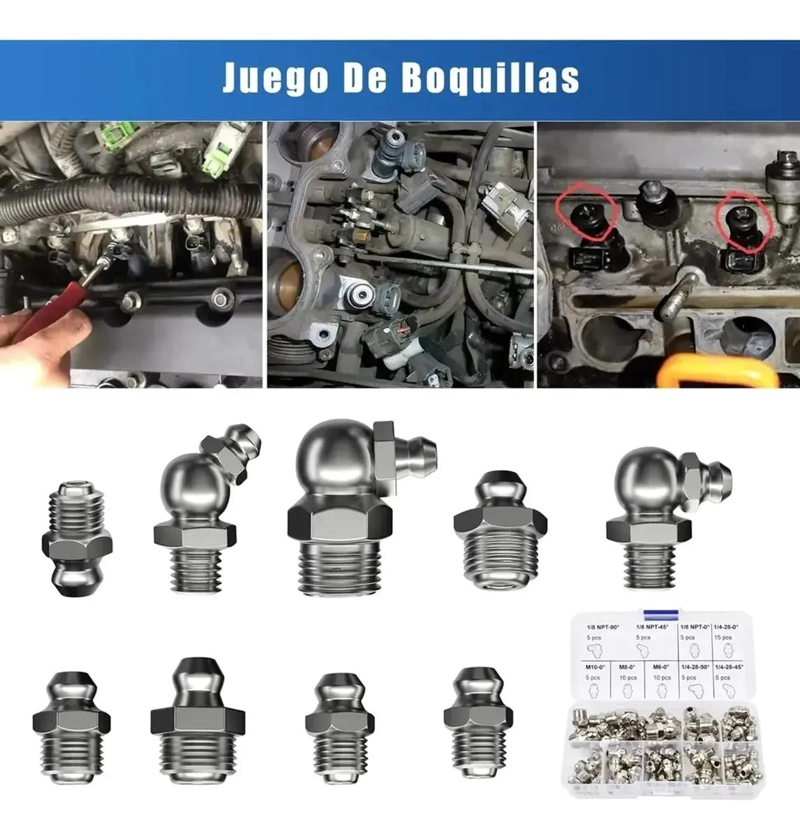 KIT DE ENGRASADOR NEUMATICO CON MANGUERA Y ACCESORIOS - 7