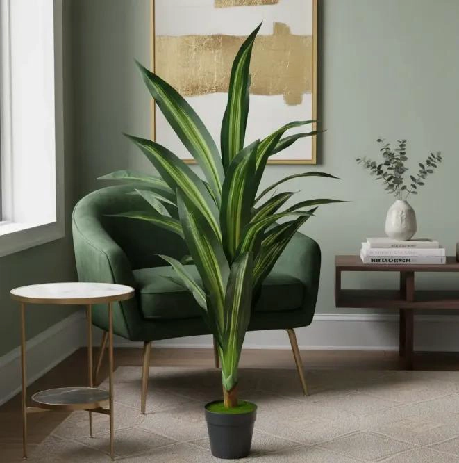 PLANTA ARTIFICIAL TIPO DRACAENA CON MACETERO PLASTICO DE 120 CM - 6