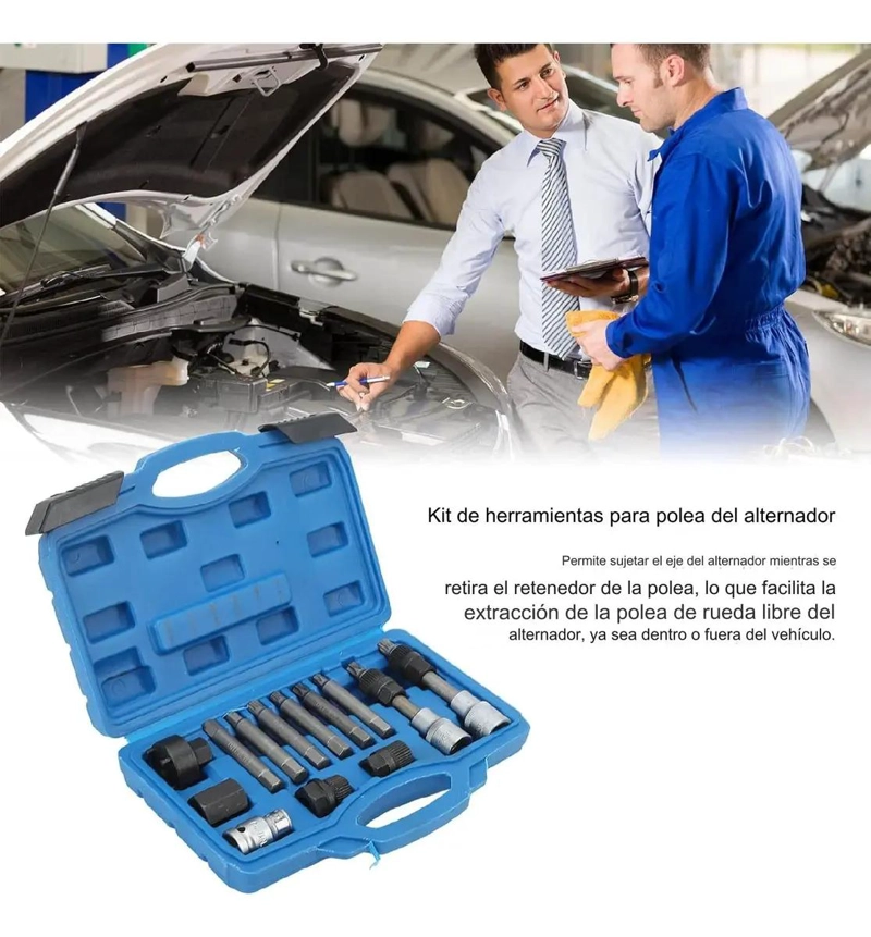 KIT DE HERRAMIENTAS PARA EXTRACCION DE POLEAS DE ALTERNADOR 13 PIEZAS - 6