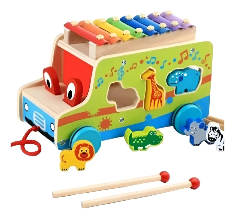JUGUETE DIDACTICO DE MADERA MULTIFUNCIONAL PARA NIÑOS - 3
