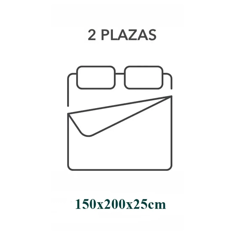 CUBRE COLCHON IMPERMEABLE 2 PLAZAS Y FUNDAS ALMOHADAS - 2