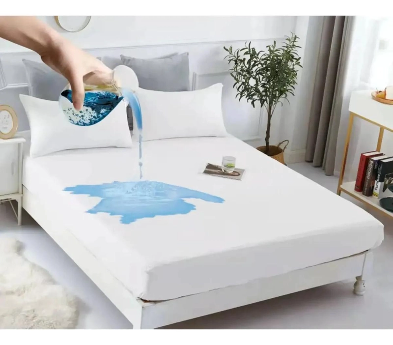 CUBRE COLCHON IMPERMEABLE 2 PLAZAS Y FUNDAS ALMOHADAS - 6