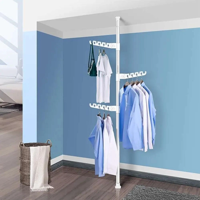 COLGADOR MULTIFUNCIONAL PARA ROPA CON GANCHOS GIRATORIOS - 3