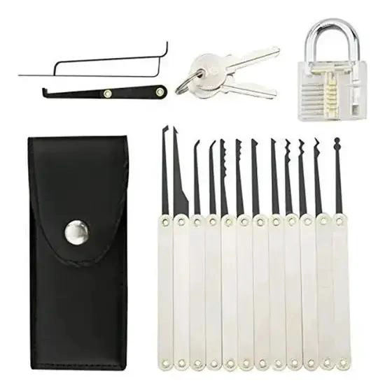 KIT DE 19 HERRAMIENTAS PARA CERRAJERIA Y CANDADO GRANDE - 1