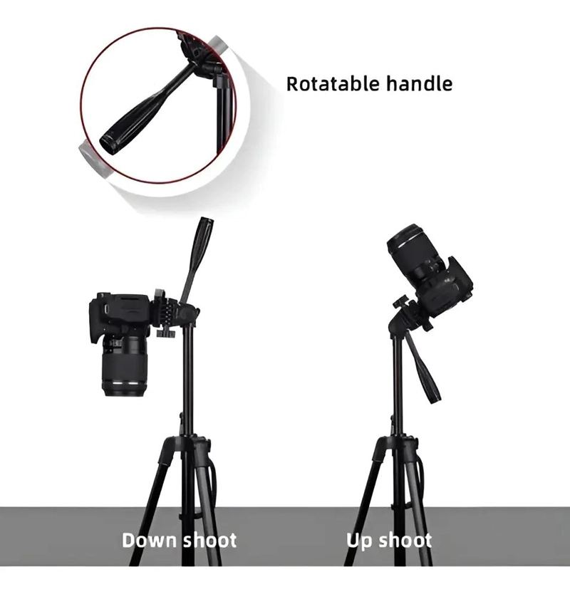 TRIPODE PROFESIONAL PARA CAMARA Y CELULAR 65-144 CM CON ACCESORIOS - 8