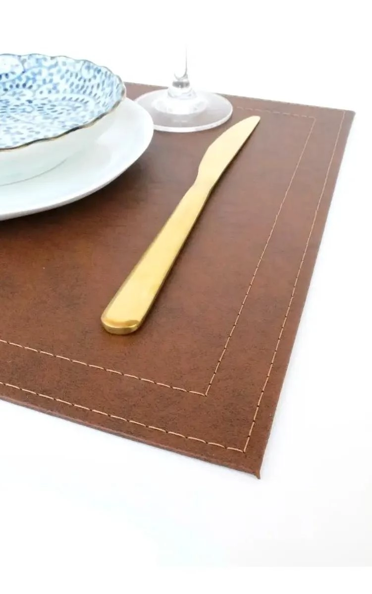 SET DE 4 INDIVIDUALES DE MESA EN ECOCUERO HABANO - 5