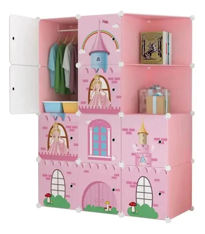 ARMARIO INFANTIL ARMABLE DE CUBOS COLORIDOS PARA NIÑAS - 2
