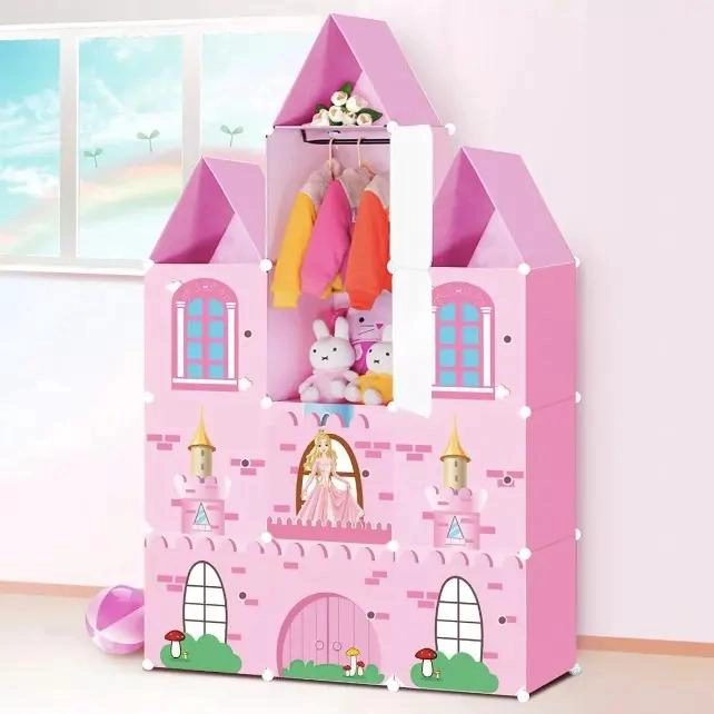 ARMARIO INFANTIL ARMABLE DE CUBOS COLORIDOS PARA NIÑAS - 4