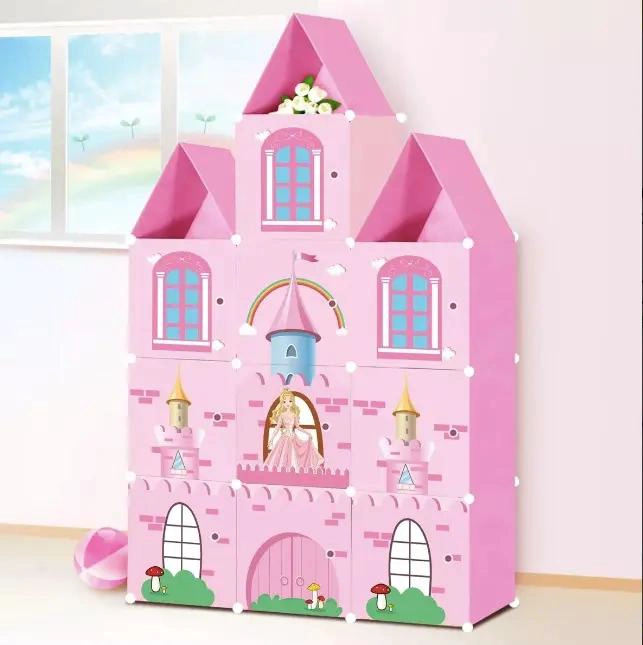 ARMARIO INFANTIL ARMABLE DE CUBOS COLORIDOS PARA NIÑAS - 5