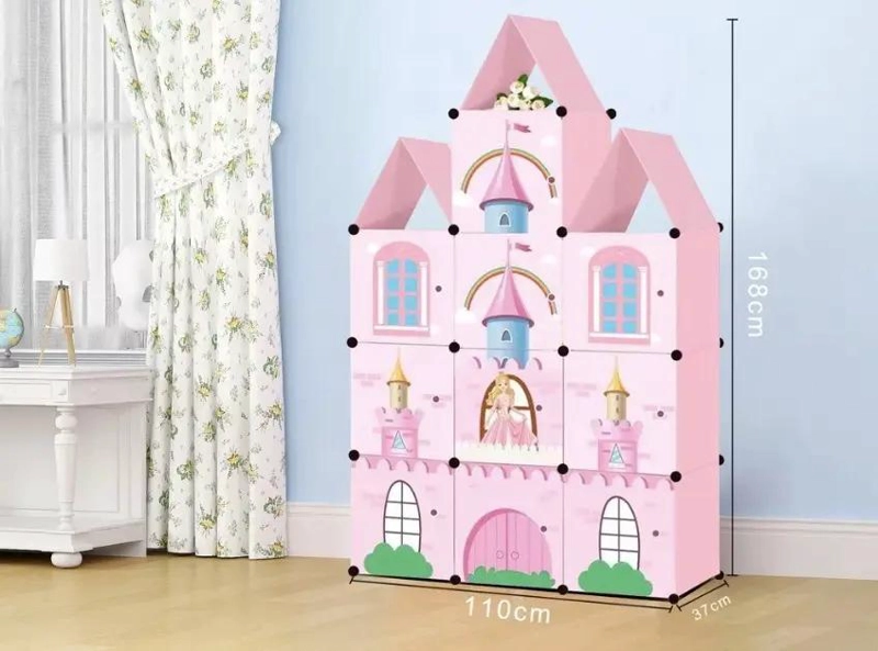 ARMARIO INFANTIL ARMABLE DE CUBOS COLORIDOS PARA NIÑAS - 6