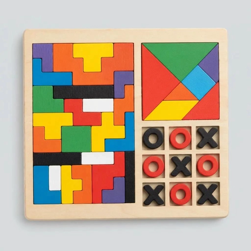 JUEGO DE MADERA 3 EN 1 PARA ESTIMULACION COGNITIVA - 1