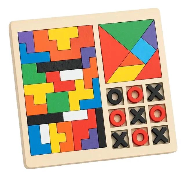 JUEGO DE MADERA 3 EN 1 PARA ESTIMULACION COGNITIVA - 2