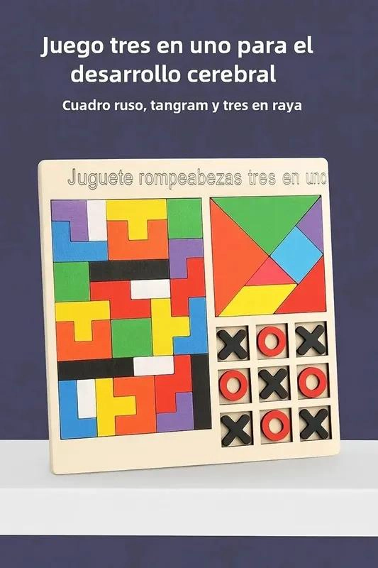 JUEGO DE MADERA 3 EN 1 PARA ESTIMULACION COGNITIVA - 6