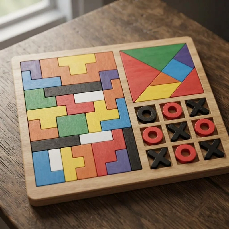 JUEGO DE MADERA 3 EN 1 PARA ESTIMULACION COGNITIVA - 7