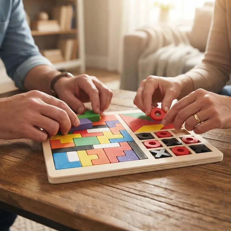JUEGO DE MADERA 3 EN 1 PARA ESTIMULACION COGNITIVA - 8