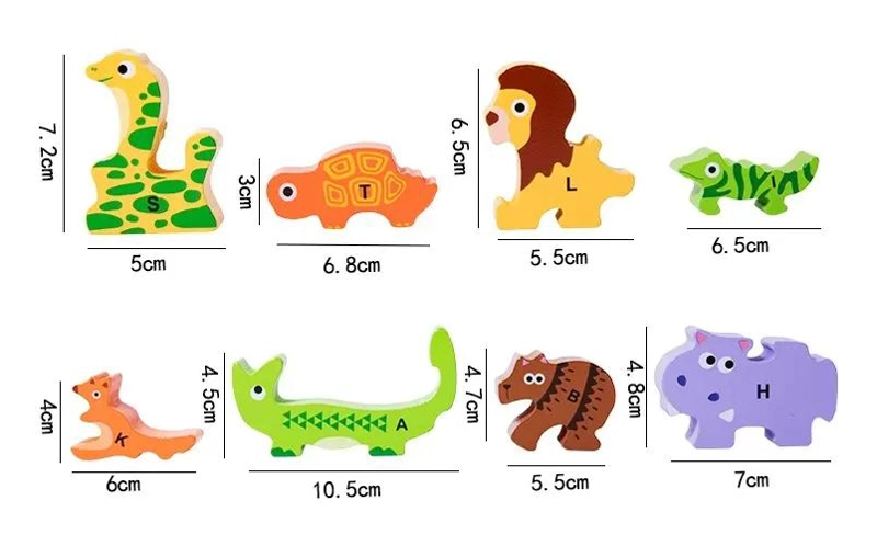 ROMPECABEZAS 3D DE ANIMALES DE MADERA PARA NIÑOS - 5