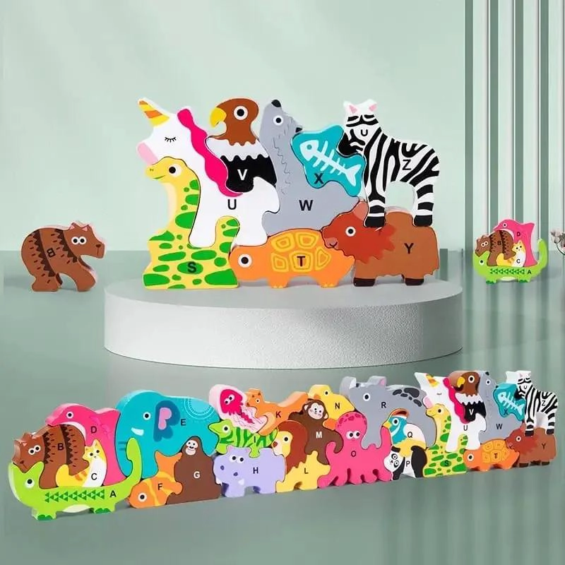 ROMPECABEZAS 3D DE ANIMALES DE MADERA PARA NIÑOS - 6