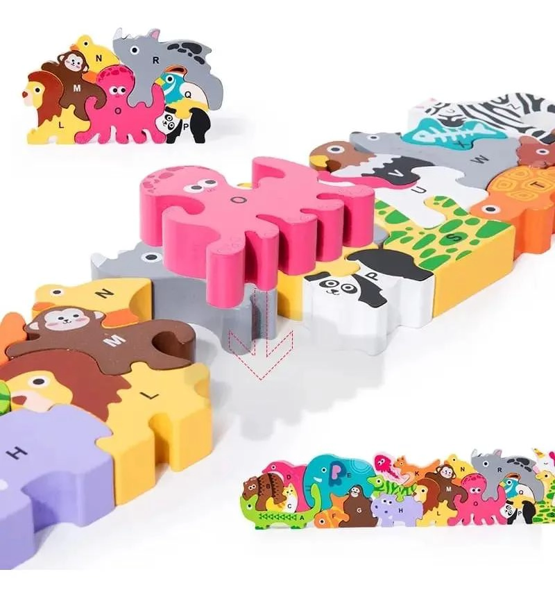 ROMPECABEZAS 3D DE ANIMALES DE MADERA PARA NIÑOS - 7