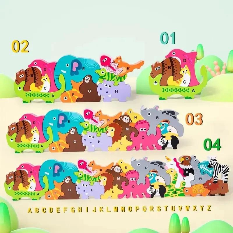 ROMPECABEZAS 3D DE ANIMALES DE MADERA PARA NIÑOS - 8
