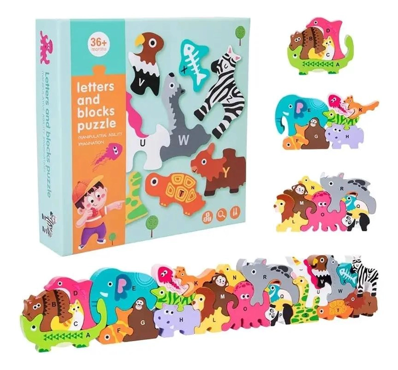 ROMPECABEZAS 3D DE ANIMALES DE MADERA PARA NIÑOS - 9