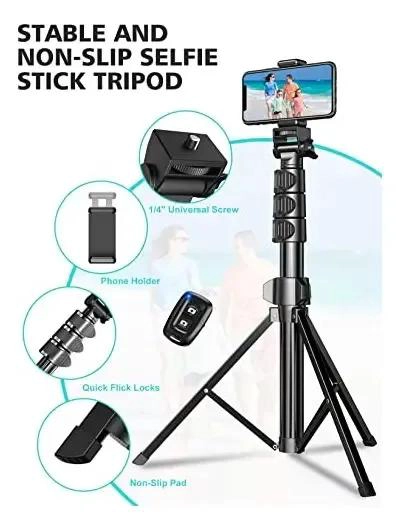 TRIPODE EXTENSIBLE PARA TELE FONO CON CONTROL REMOTO BLUETOOTH - 4