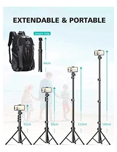 TRIPODE EXTENSIBLE PARA TELE FONO CON CONTROL REMOTO BLUETOOTH - 5